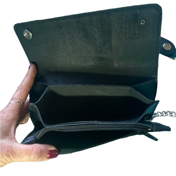 Any 2 For $18! NWT! Genuine Leather Biker Long Chain Billfold Wallet - Picture 8 of 13